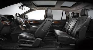 interior Black car 3 person sedan Lincoln MKT 