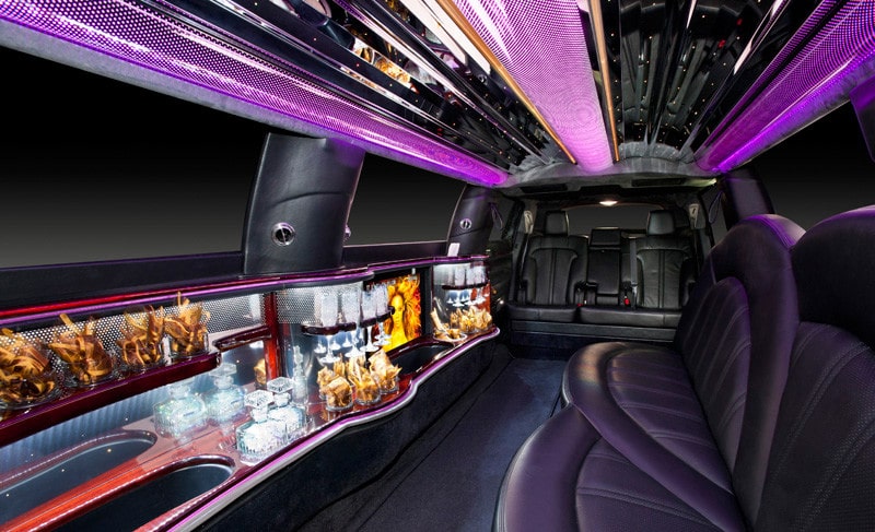 Lincoln MKT limo stretch interior view transportation